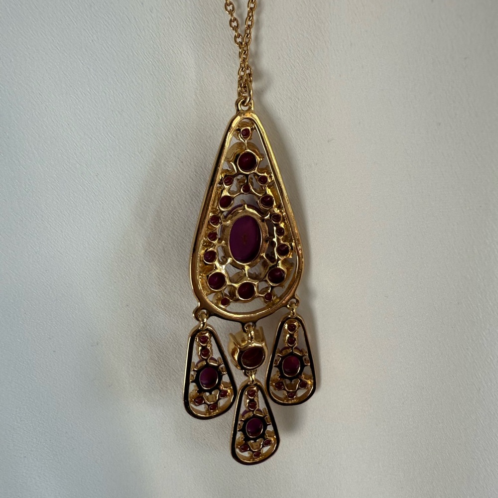 Kate Spade Purple and Gold Pendant Necklace - Picture 9 of 10